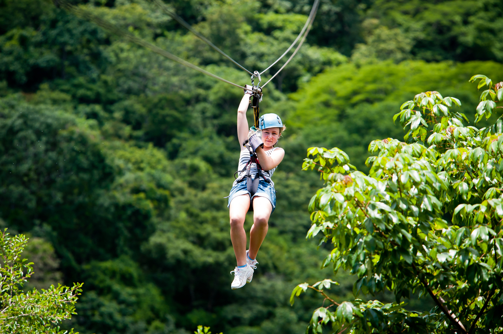 Ziplining,In,Costa,Rica